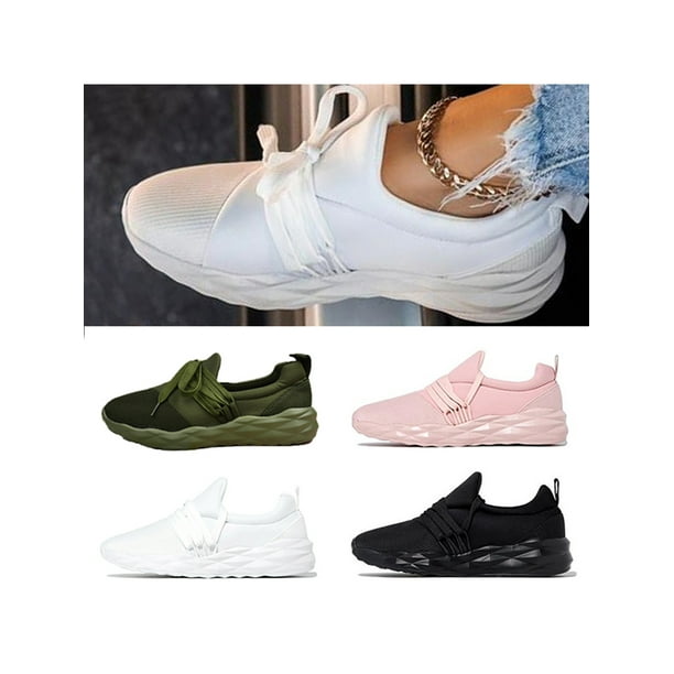 Dressin Womens Sport Shoes Ladies Summer Mesh Breathable Shoes Casual Cute Sole Platform Flats Sneakers